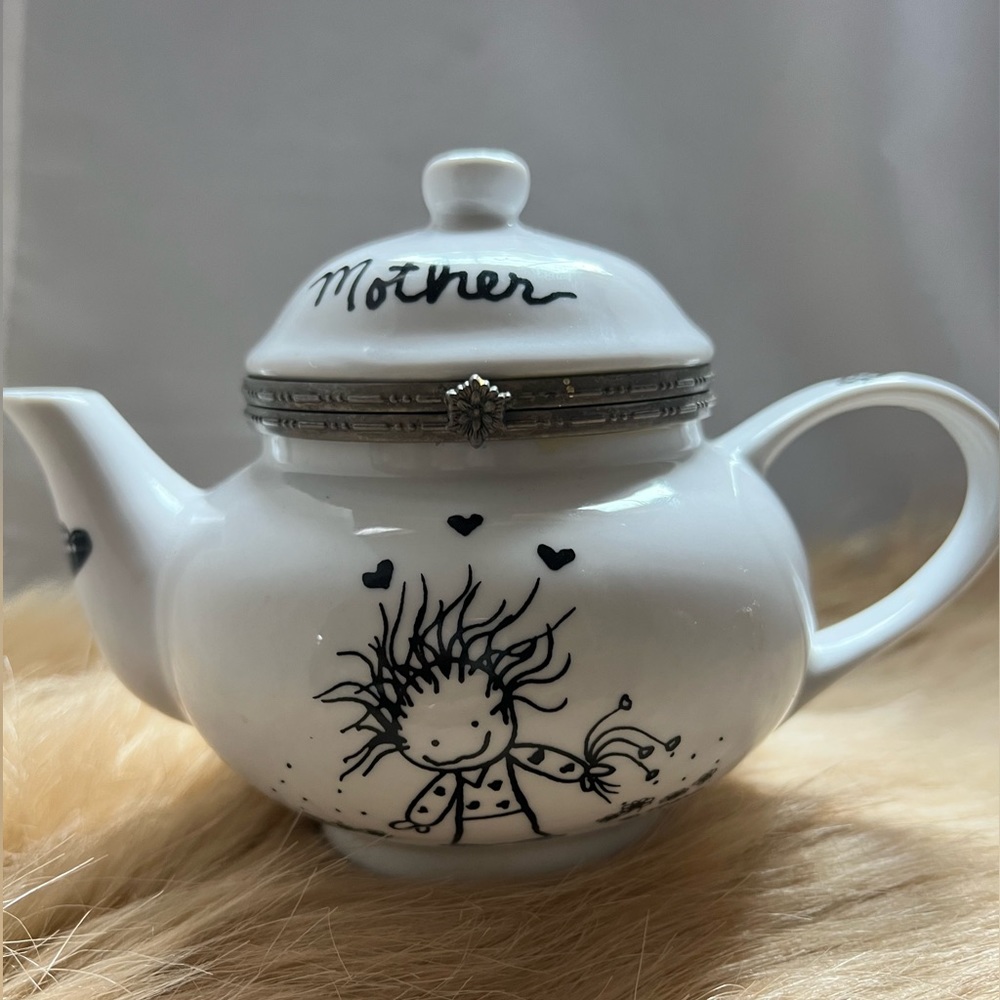 Marci Baum Bros Porcelain Trinket Teapot Box